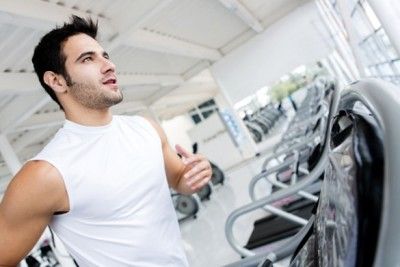Man Running on Treadmill