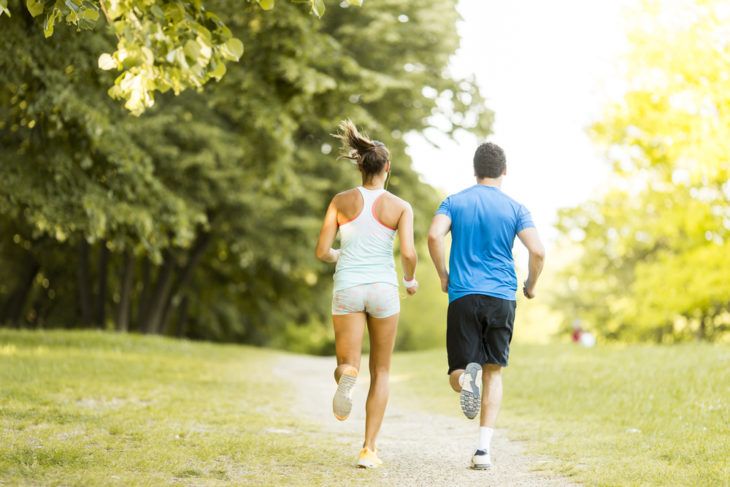 Couple out for a run