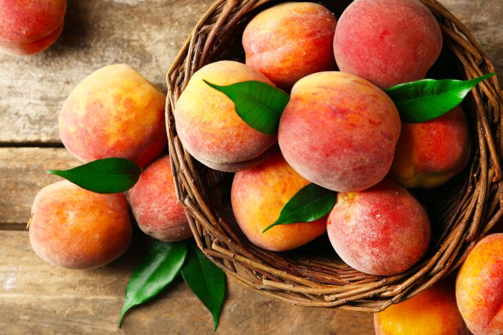 Basket of peaches 